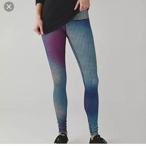 Lululemon multicolored polka dot leggings size 4